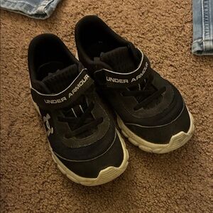 Under Armour Kids Black Sneakers with White Soles